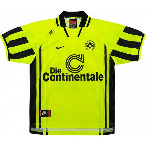 Tailandia Camiseta Dortmund 1st Retro 1996 1997 Amarillo